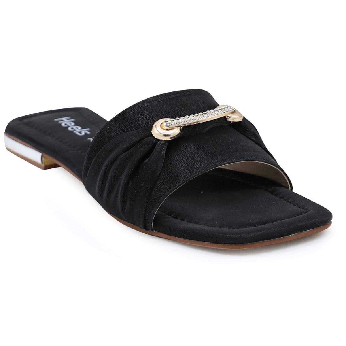 Ladies black discount slippers