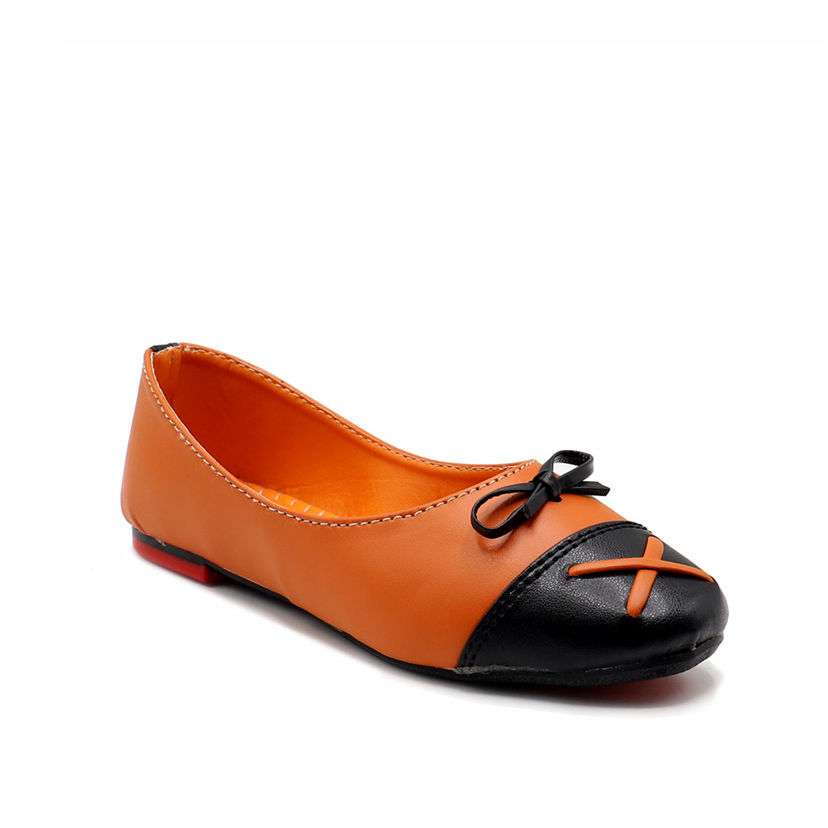 Orange and clearance black pumps