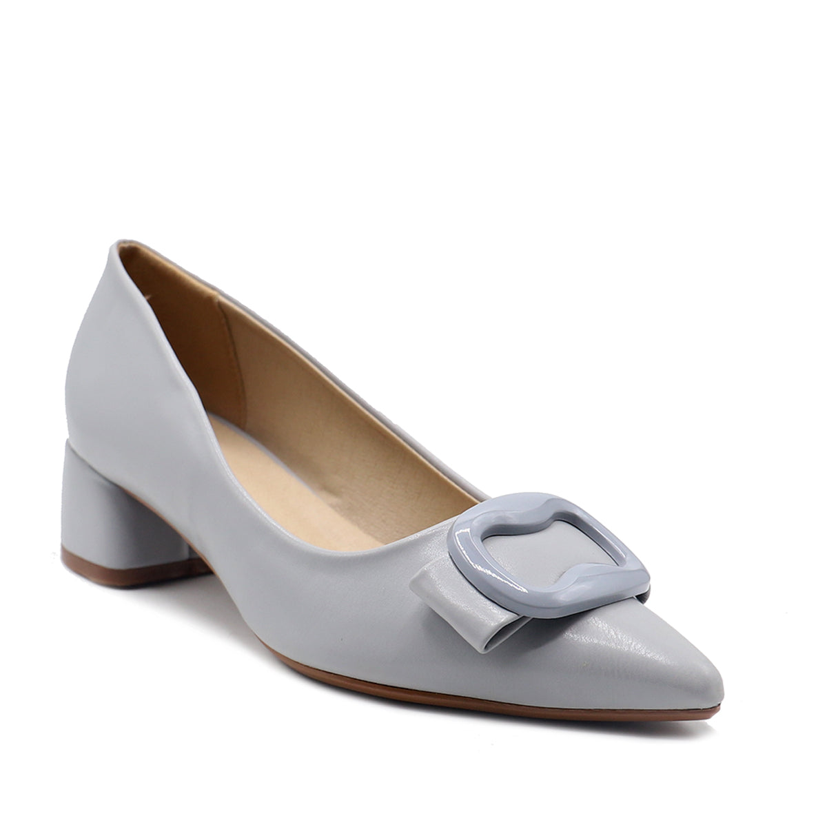 Grey Formal Court Shoes 085468 Heels Shoes