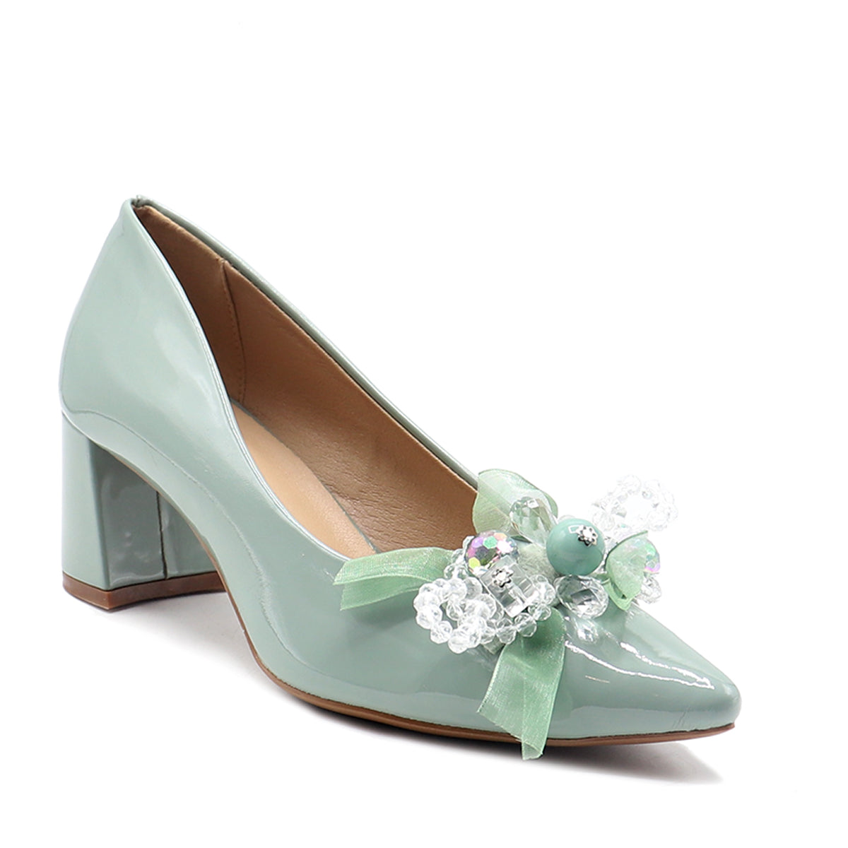 Mint green platform heels best sale