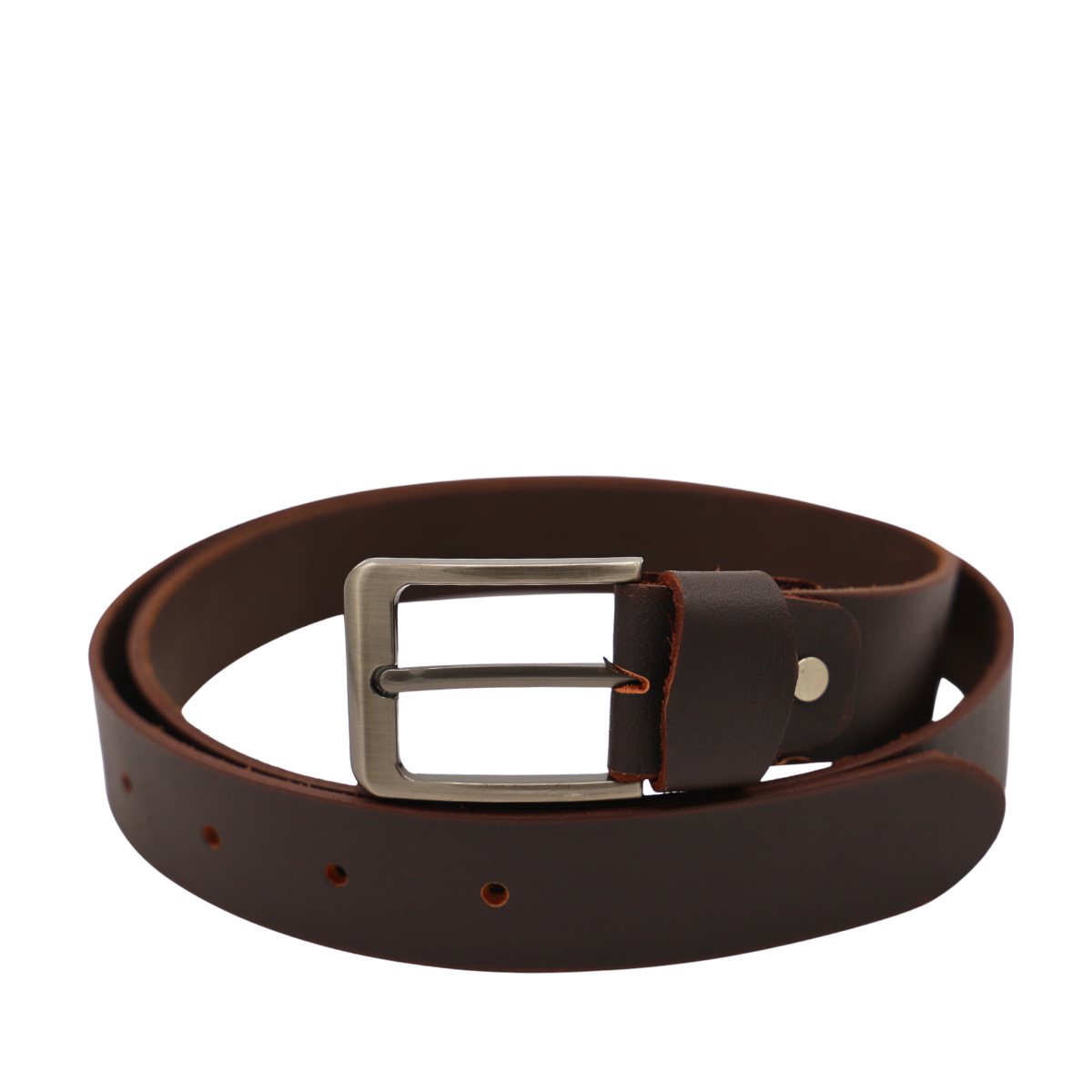 Brown Men Belt Heels Shoes