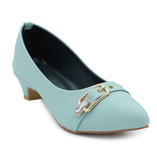 Mint Green Formal Court Shoes 085411