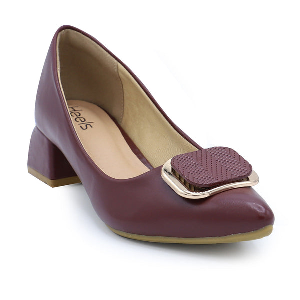 Maroon Formal Court Shoes 085406