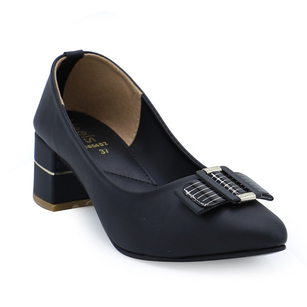 Black Formal Court Shoes 085402
