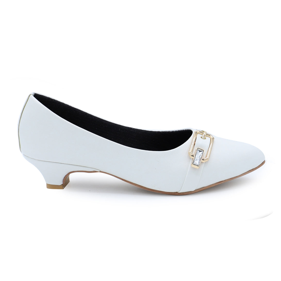 White Formal Court Shoes 085411