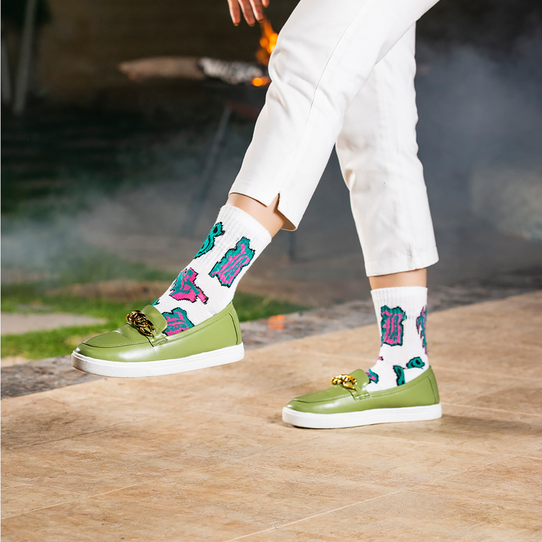Mint Green Casual Sneaker 098125 â Heels Shoes