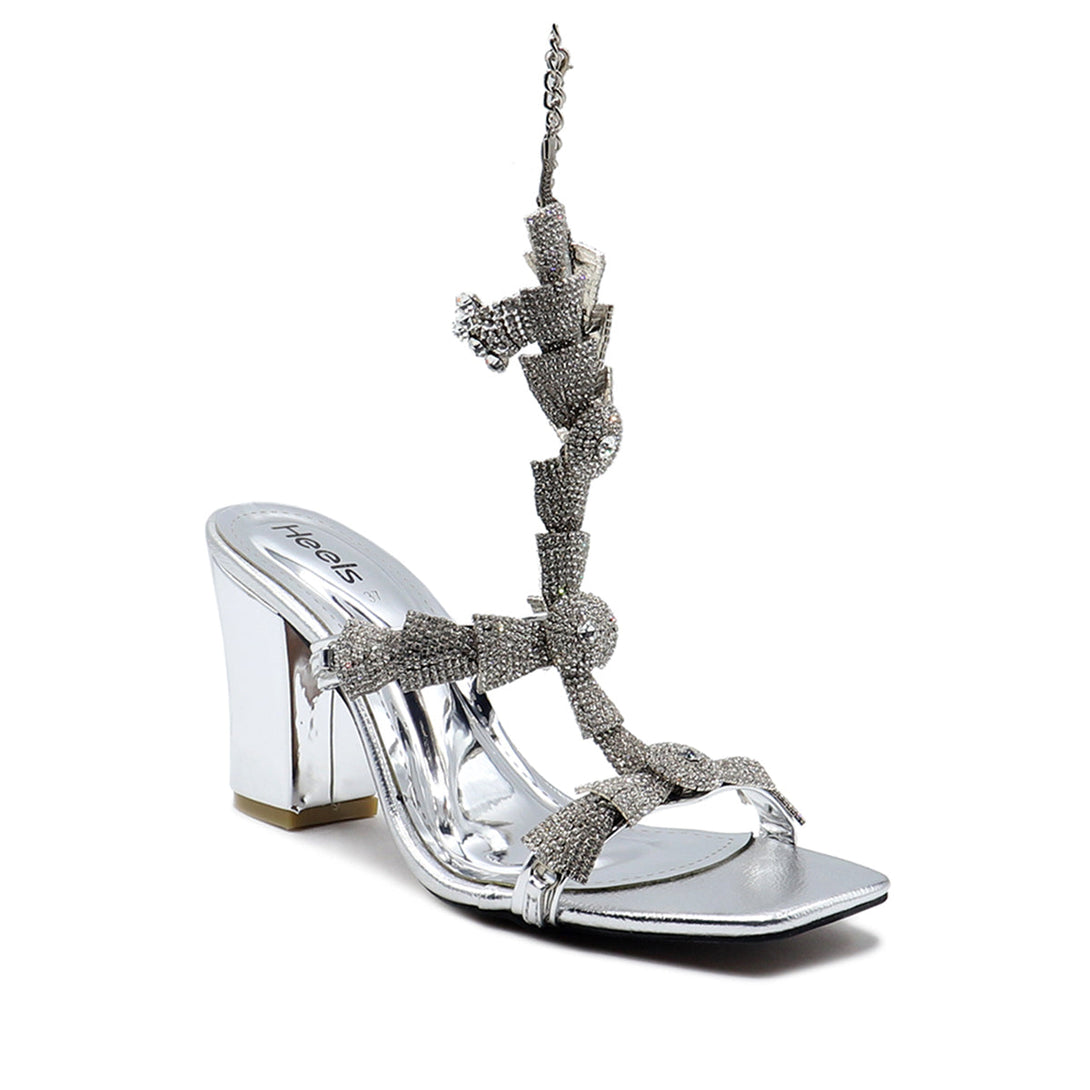 Silver Bridal Sandal 066697 – Heels Shoes New