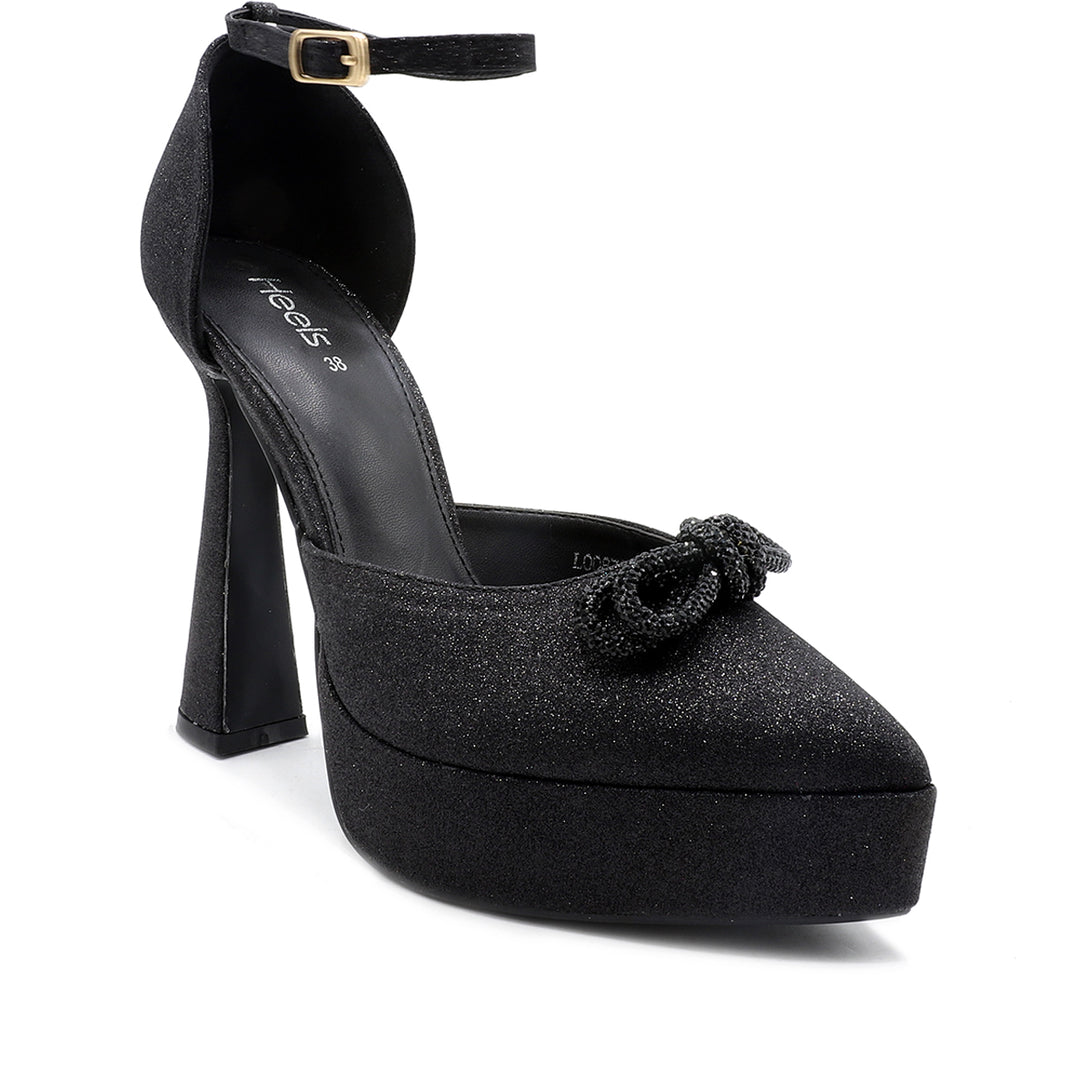 Black Ladies Court Shoes L00870015