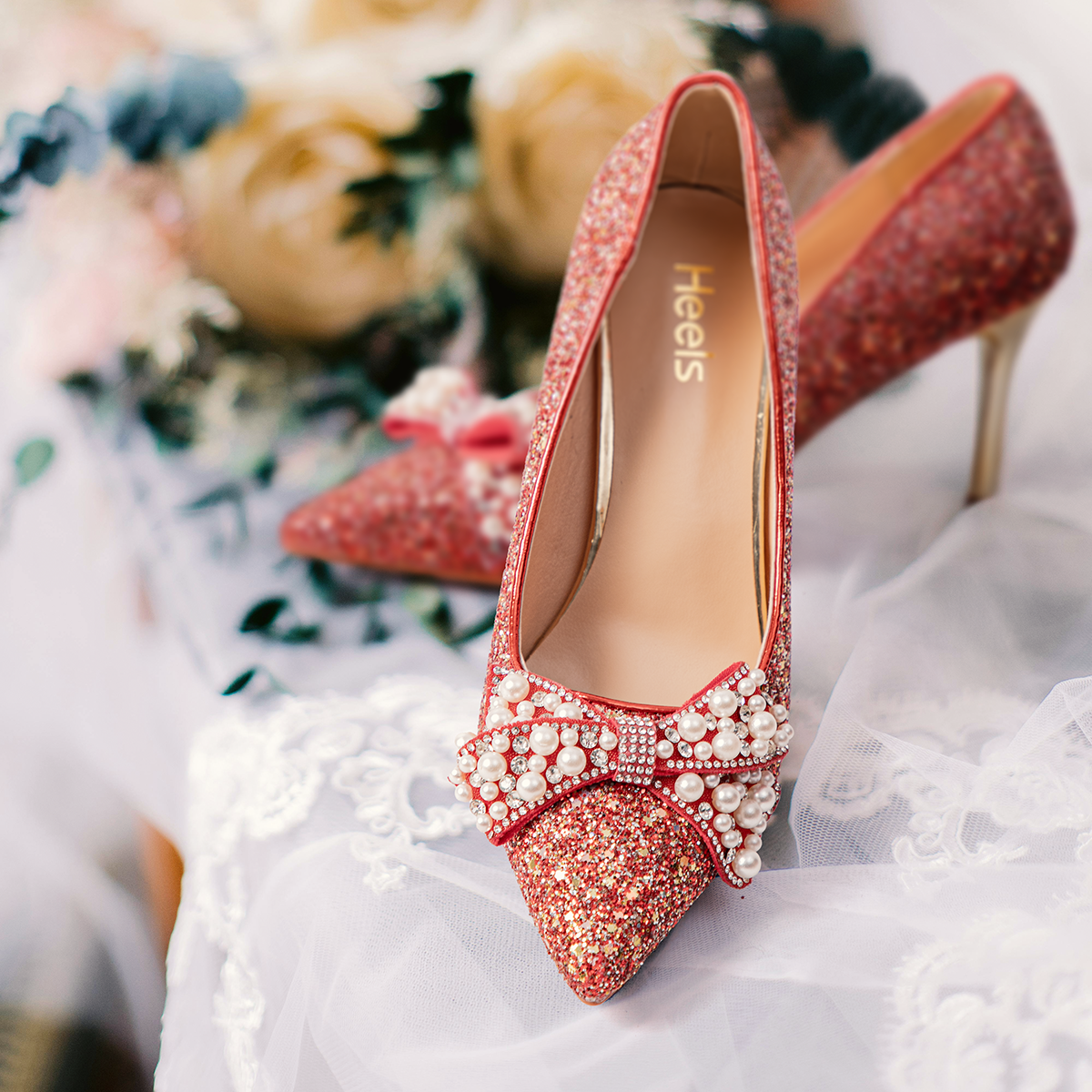 Red Bridal Court Shoes L00870010 – Heels Shoes New