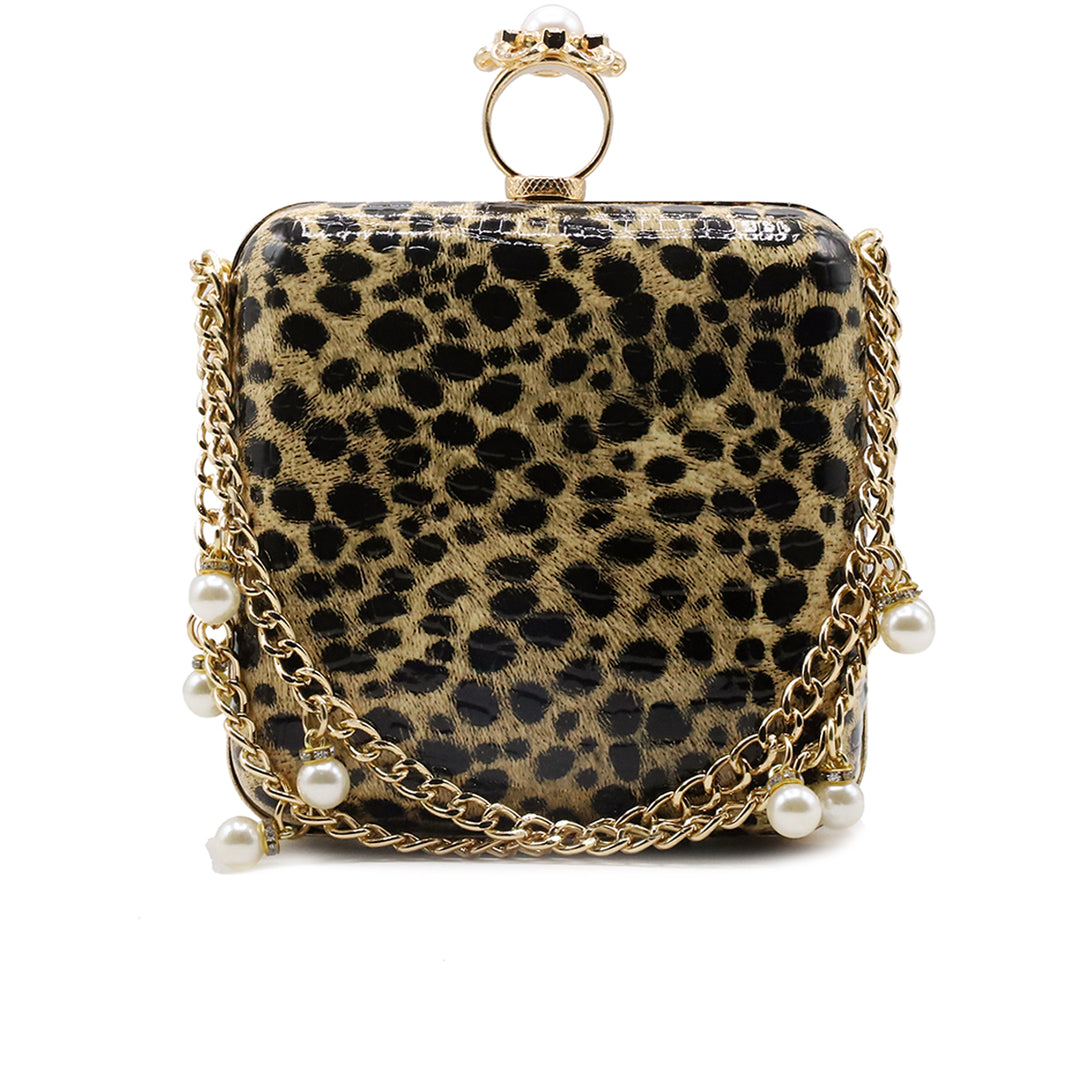 Beige fancy clutch for women stylish party and wedding handbag