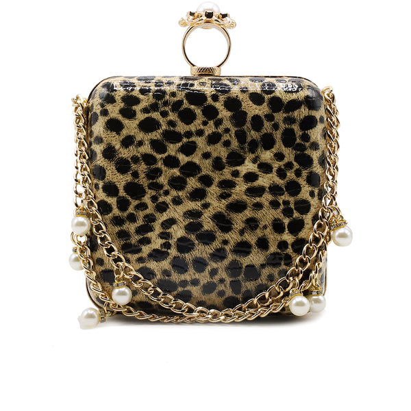 Beige fancy clutch for women stylish party and wedding handbag