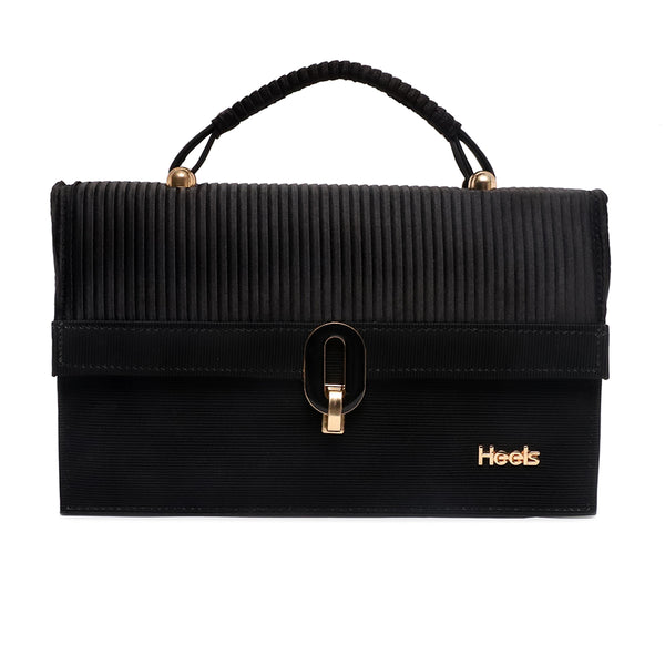 Black casual clutch bag for ladies in Pakistan, stylish wedding & party wear clutch.