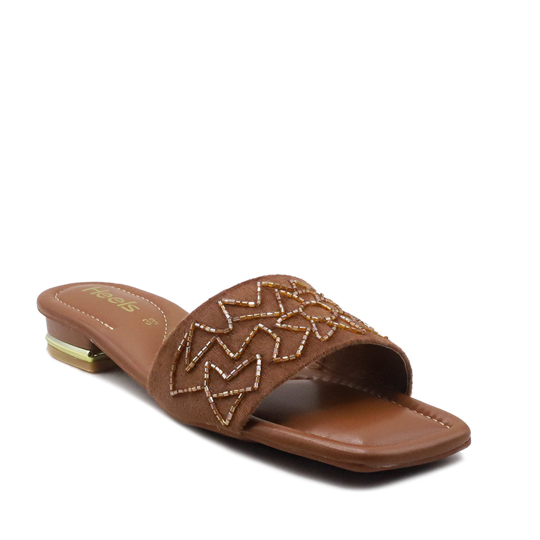 Brown casual slippers for women comfortable everyday footwear