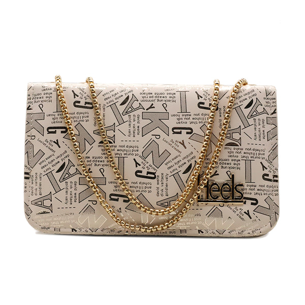 Golden casual boxy clutch for women â€“ party wear elegant handbag Pakistan