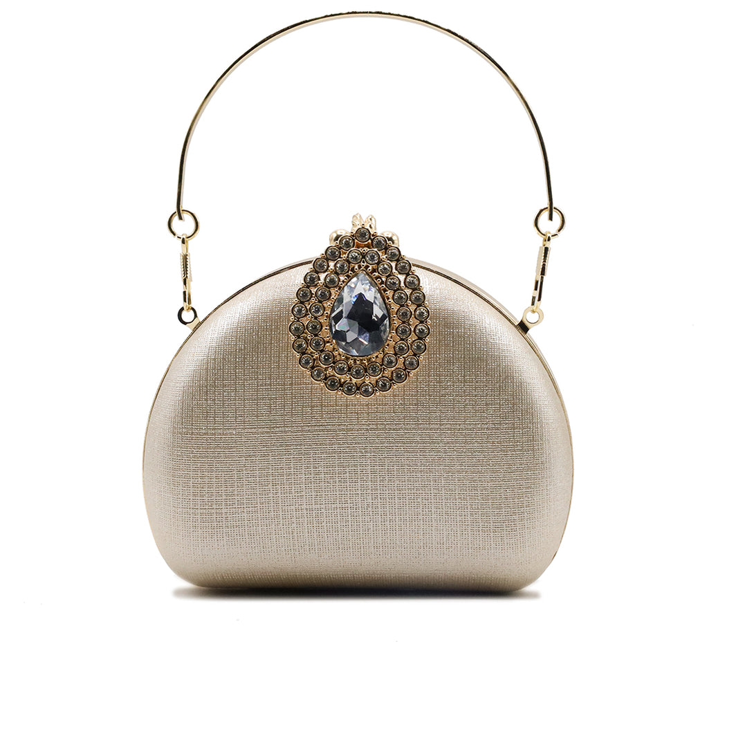 Golden fancy clutch bag for women â€“ perfect for party or wedding wear 