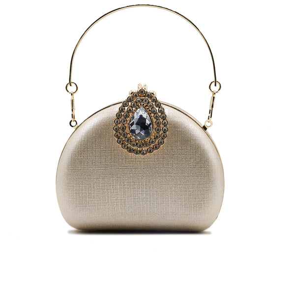 Golden fancy clutch bag for women â€“ perfect for party or wedding wear 