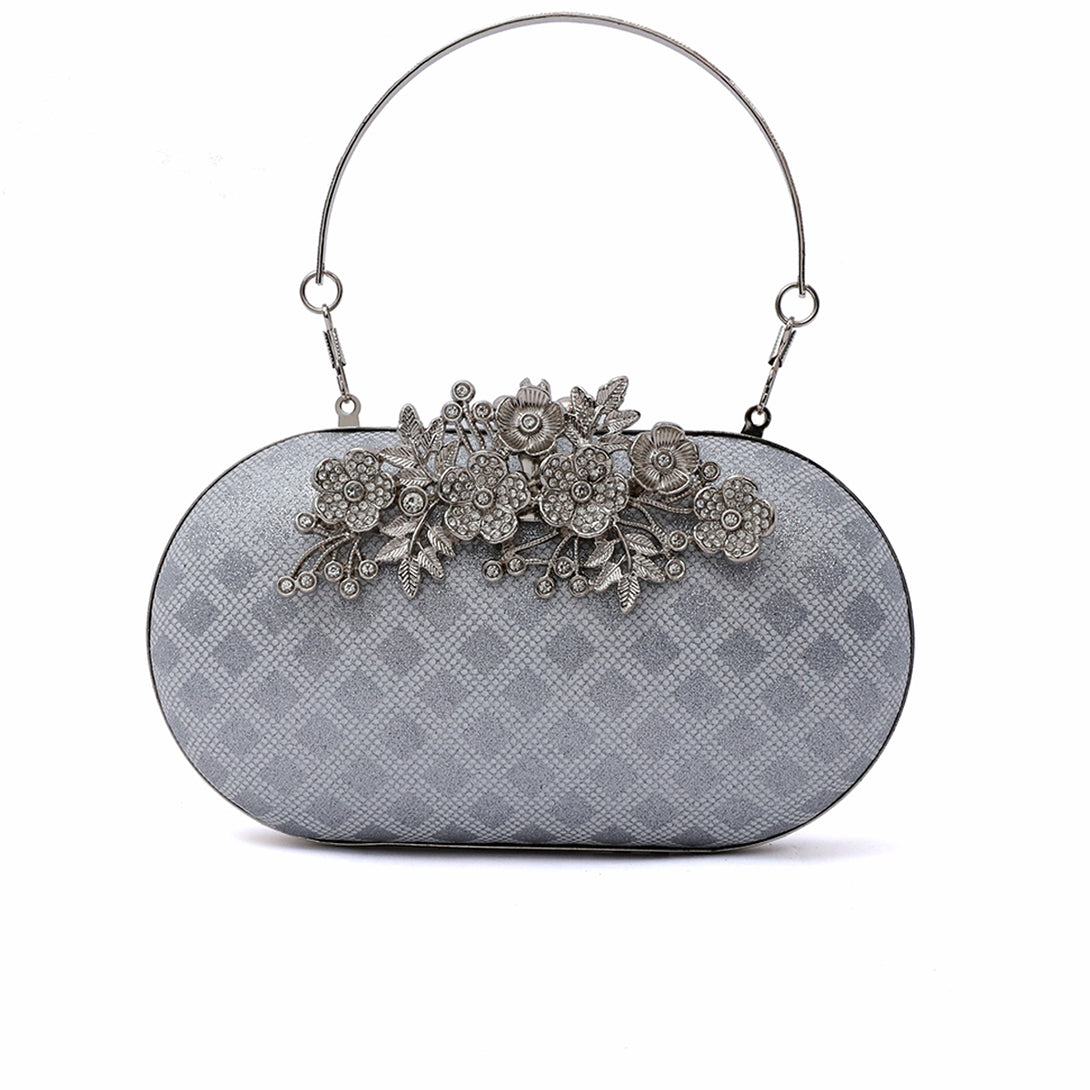 Silver Fancy Clutch C00C20334