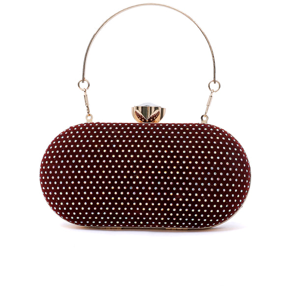 Maroon Fancy Clutch C00C20329