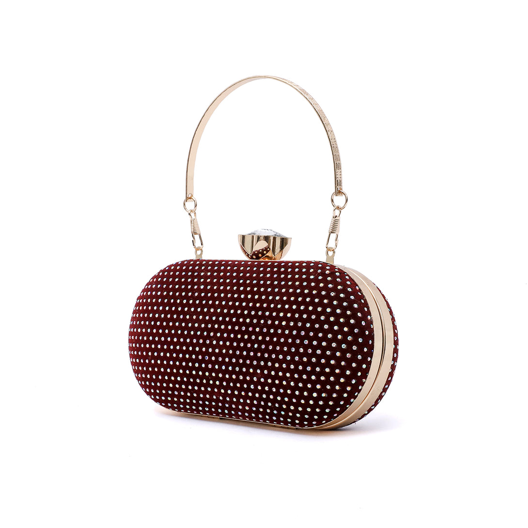 Maroon Fancy Clutch C00C20329