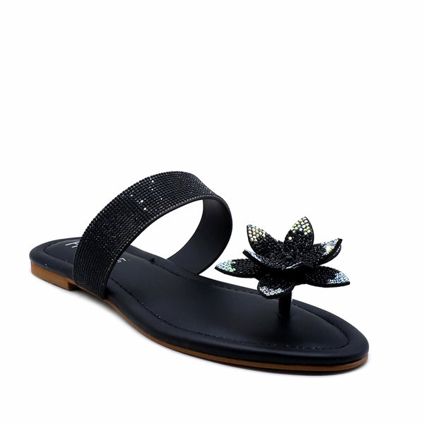 Black Fancy Chappal L00100008