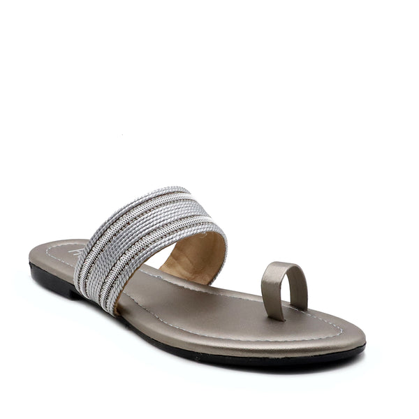 Silver Casual Chappal L00500020