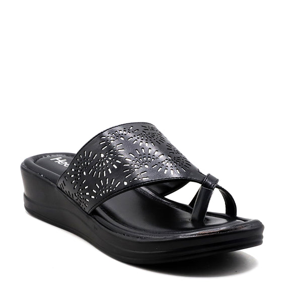 Black Casual Chappal L00500028