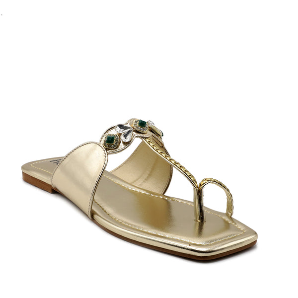 Golden Casual Chappal L00500029