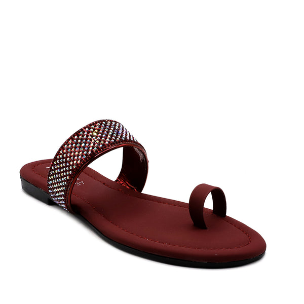 Maroon Casual Chappal L00500021