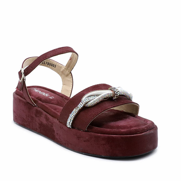 Maroon Formal Sandal LCL780003