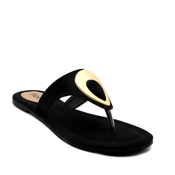 Black Casual Chappal L00000034