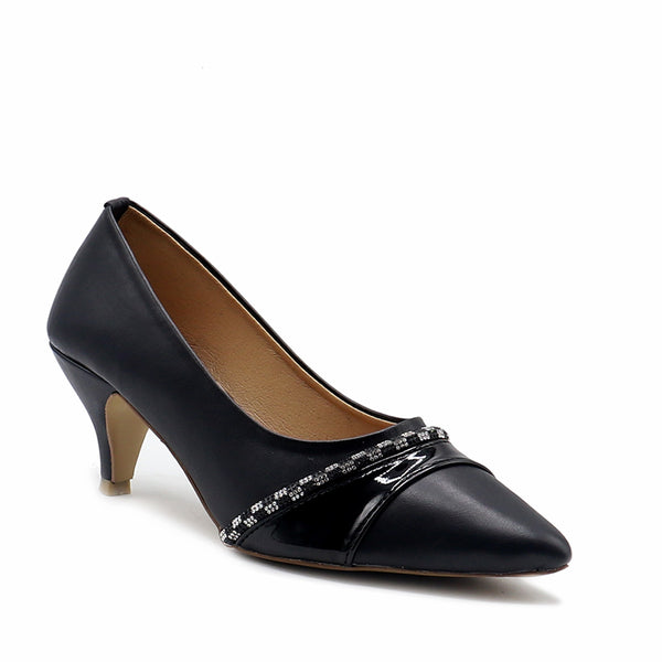 Black Formal Court Shoes 085508