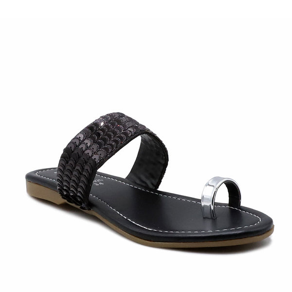 Black Casual Chappal K00G30029