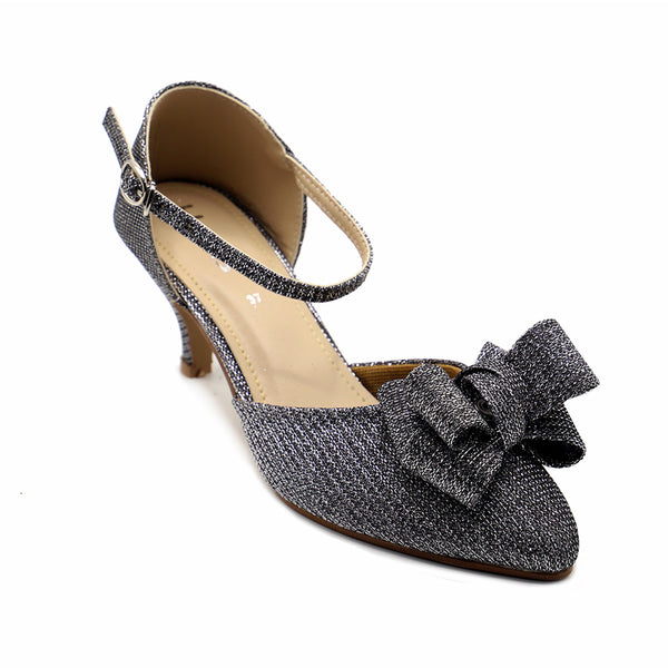Grey Fancy Court Shoes 087060