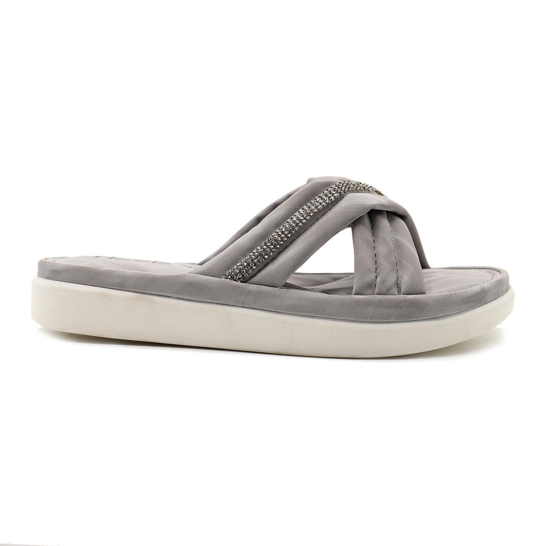 Grey Pu Slipper 074176