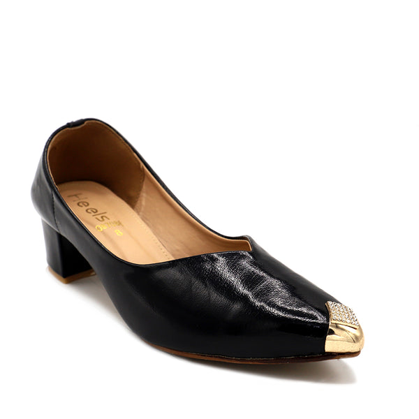 Black Fancy Court Shoes 087086
