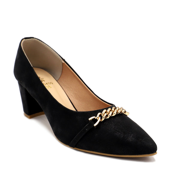Black Formal Court Shoes 085400