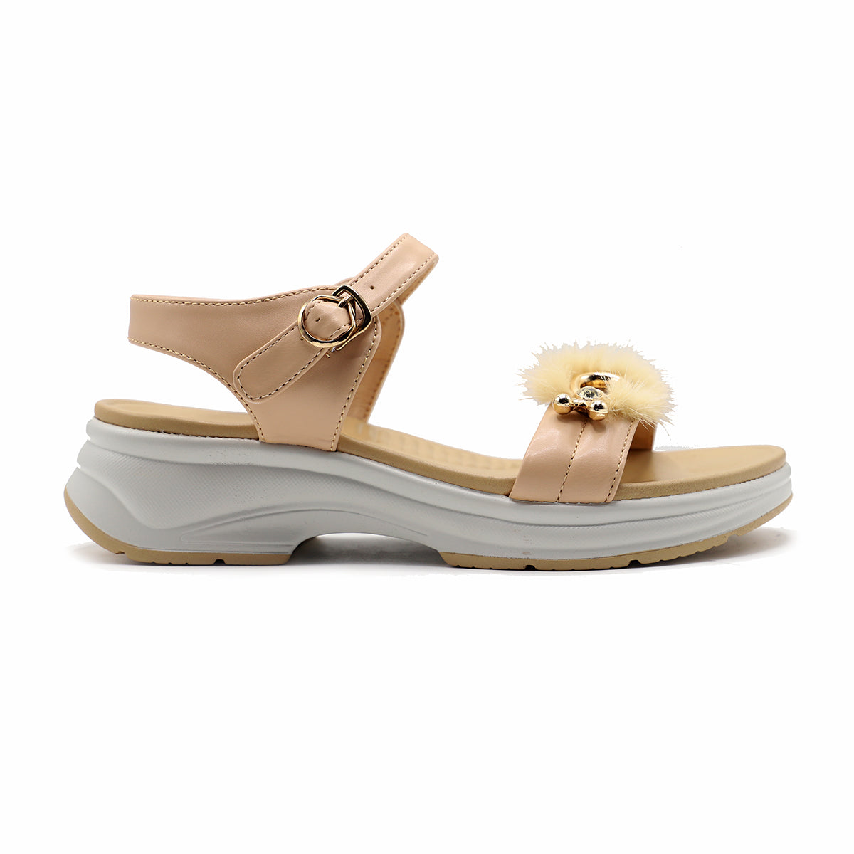 Beige Pu Sandal 078100