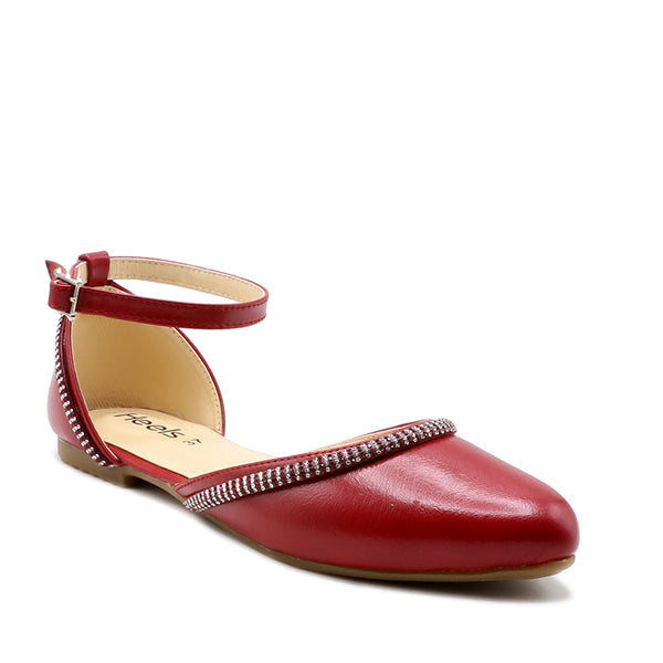 Maroon Casual Sling Back L00900006