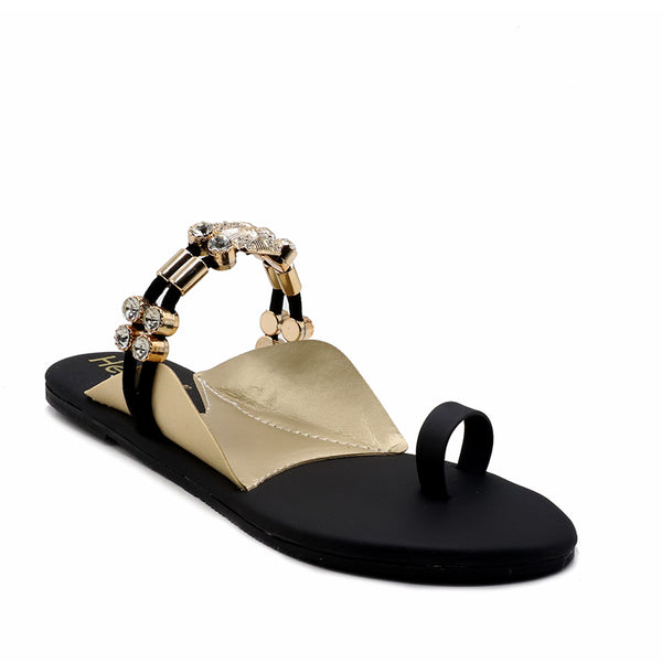 Black Casual Chappal L00500018