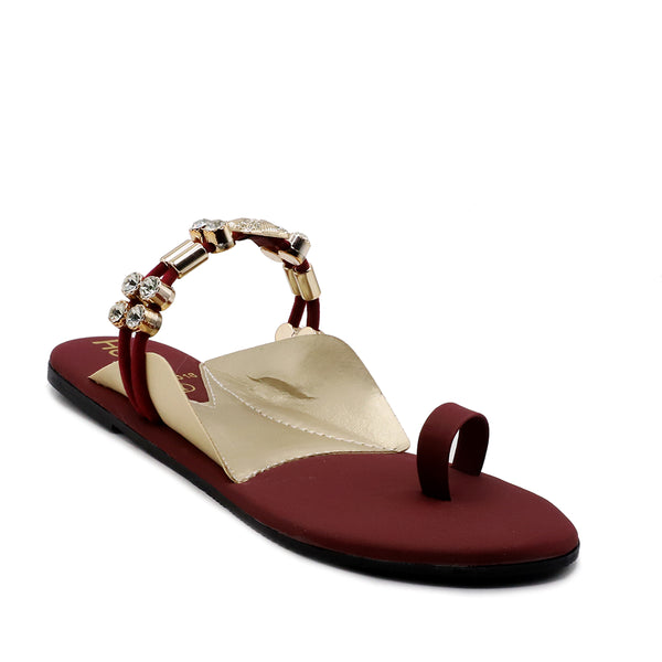 Maroon Casual Chappal L00500018
