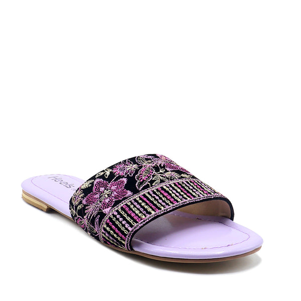 Purple Ethnic Slipper L00350012