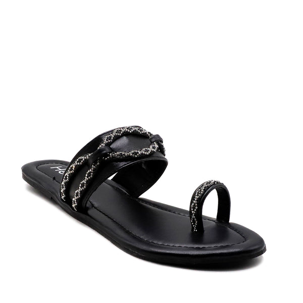 Black Casual Chappal L00000029