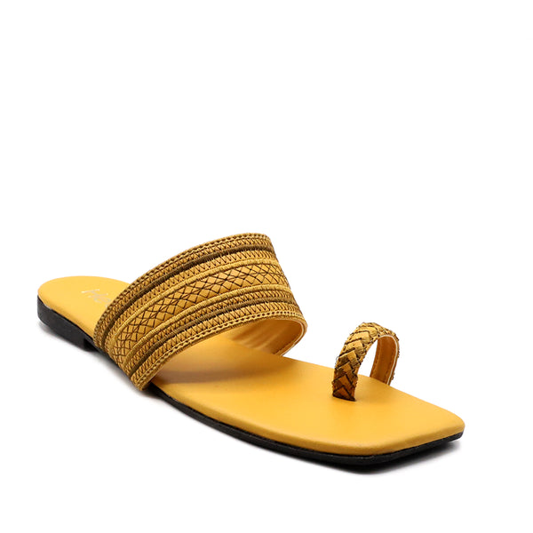 Yellow Casual Chappal L00000048