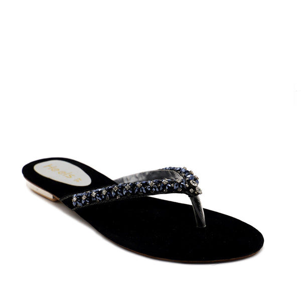 Black Fancy Chappal 010111