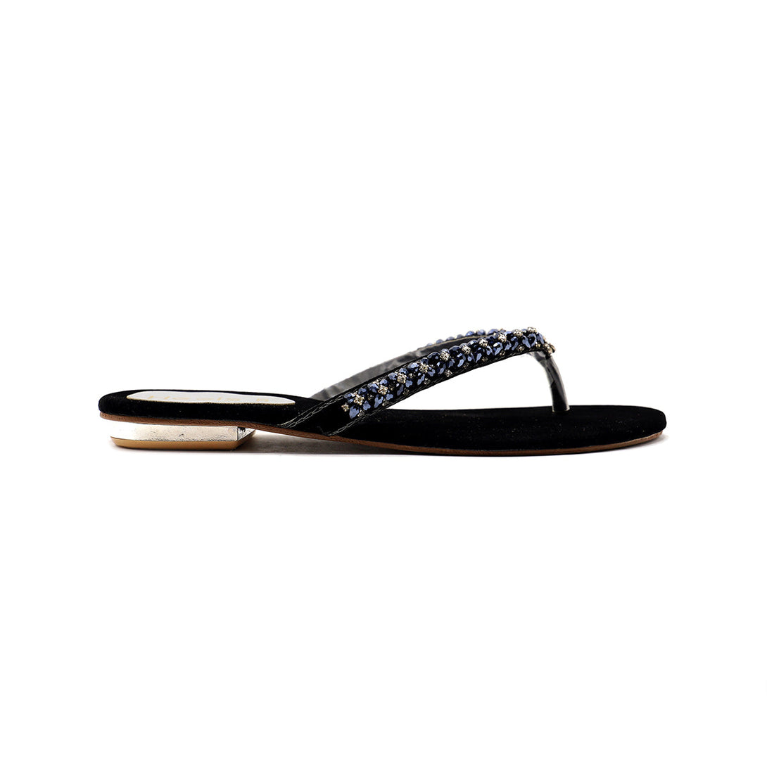 Black Fancy Chappal 010111