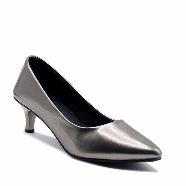 Grey Formal Court Shoes 085489