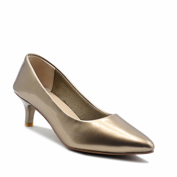 Golden Formal Court Shoes 085489