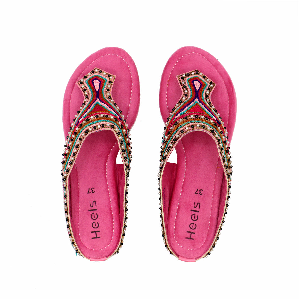 Shocking Pink Ethnic Chappal 005681