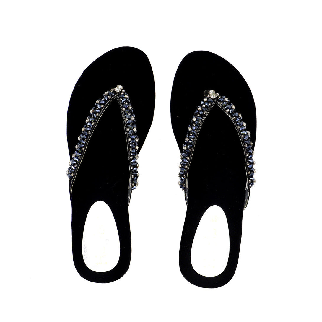 Black Fancy Chappal 010111