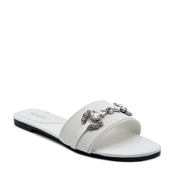 White Casual Slipper 000370